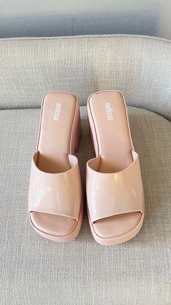 Melissa Platform Slide Sandals in Pink