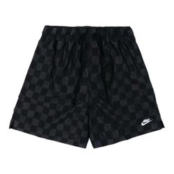Nike Club Flow Athletic Shorts Men XL Black Checkered Standard Fit FN3098-010 NWT
