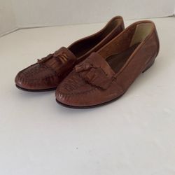 Mario De Gerard Made In Brazil Men Us 9.5 Brown Leather Tassle Loafer