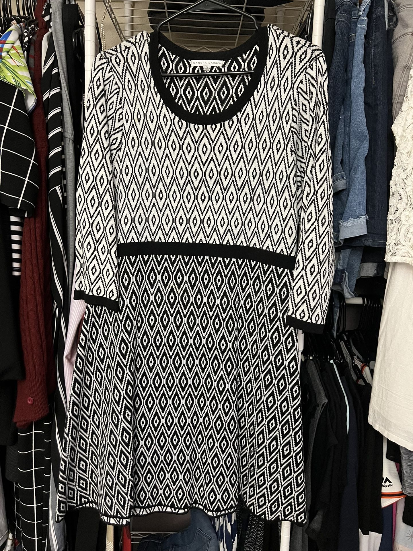 Sandra Darren Knit Sweater Dress