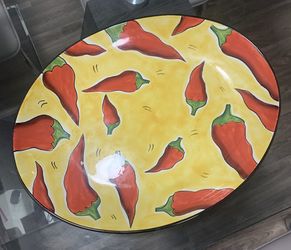 Clay Art Hot Peppers Tray