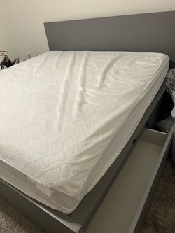 IKEA bed frame and mattress - KING