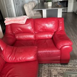 Real Italian Leather Couch