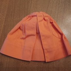 Vintage 1960's Barbie's Orange Pleated Skirt With Pocket