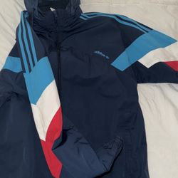 Adidas Navy Blue Windbreaker