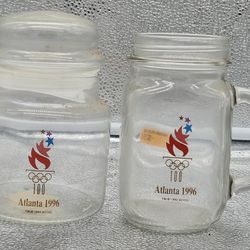 1996 Atlanta Georgia Olympics Candy Jar & Drinking Glass Mason Jar