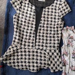 Black And White Dress Top