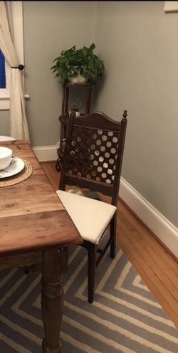 Gorgeous wooden antique chair set (2)