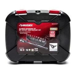Husky 22 Piece Diamond Tip Bit Set With Ratchet 
