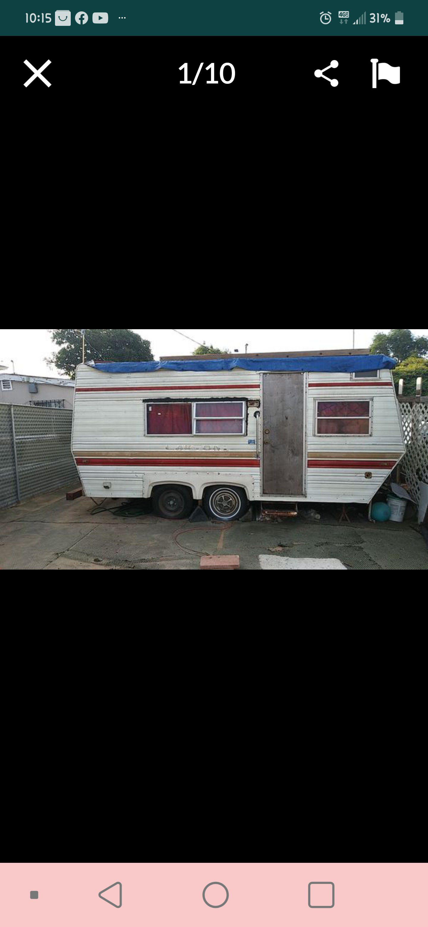 Travel trailer as is