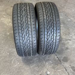 275/45/22 Continental Cross Contact LX20  Used Pair In Wonderful Shape