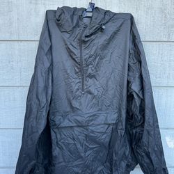 Vos Sportswear Black Nylon Unlined Zipper Hoodie in size 2XL