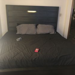 King Size Bed Frame With Light And Matching Dresser