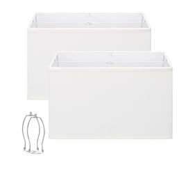 New Set of 2 Rectangular Lamp Shades 16"L x 8"W x 10"H, Lamp Shade for Table Lamps
