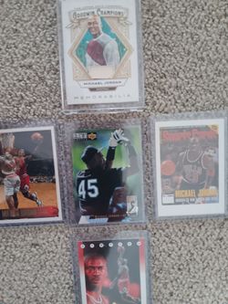 Michael Jordan game used jsy card baseball rookie andv3 more