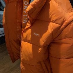 Milano Vibrant Orange Puffer Coat