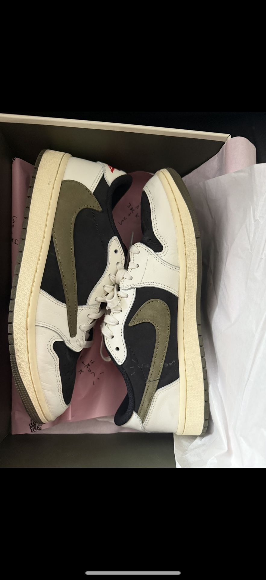 Travis Scott Olives Jordan 1 Low Men’s 10.5