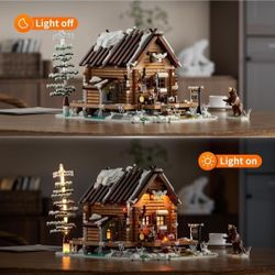 funhole  hunting  cabin lighting building  brick set 