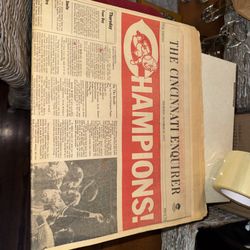 VTG Cincinnati Enquirer REDS NEWSPAPER October 17 1975  World Series Champions