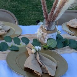 Napkins And Cheesecloth Table Runner
