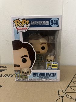 Funko Pop RON WITH BAXTER SDCC Convention Exclusive Anchorman Ron Burgundy #946 CB