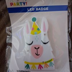 7 Brand new llama badge that lights up.