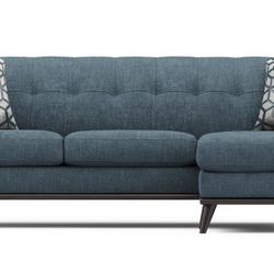 3 Month Old East Side Teal Chaise Sofa