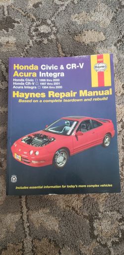 Haynes Repair Manual Honda Civic CRV CR-V Acura Integra