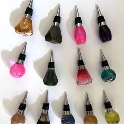 DISCOUNTED - Handmade Resin Topped Wine Stopper - $8 Each