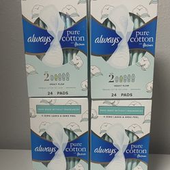 Always Pure Cotton Pads- $6 Each 