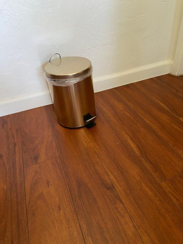 Gold Trash Can