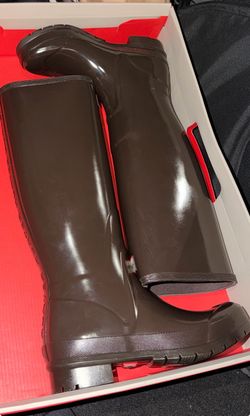 Hunter Rain Boots Dark Brown