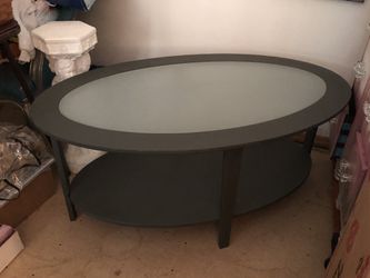 Gray frosted coffee table