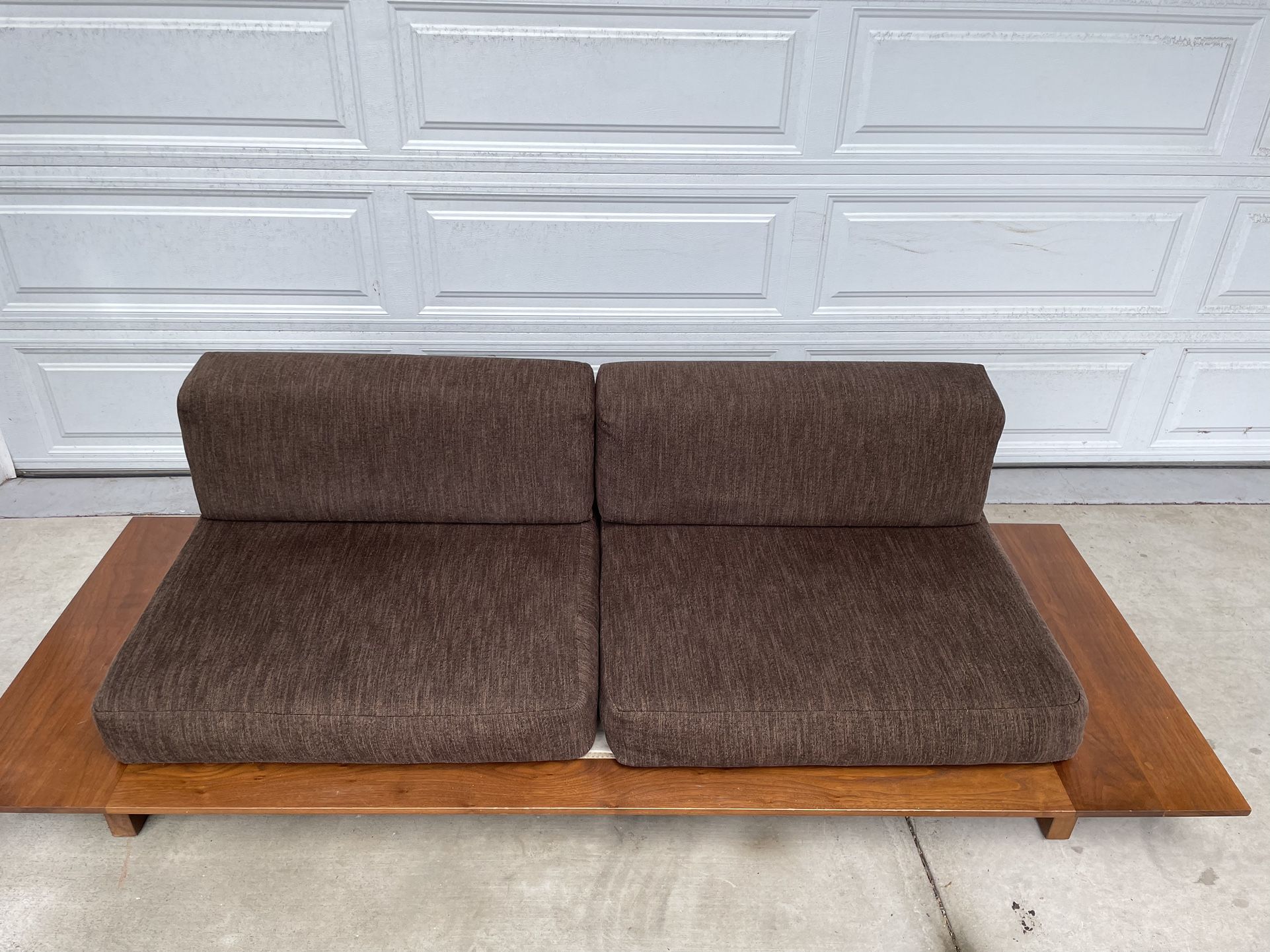 Walnut Modern Couch, Designed By Built Architects
