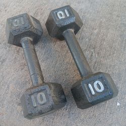 (2) 10lb. IRON Dumbells