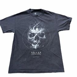 Sullen Art Collective Shirt Large LG Black Skull Tattoo Julien Thibers Graphic