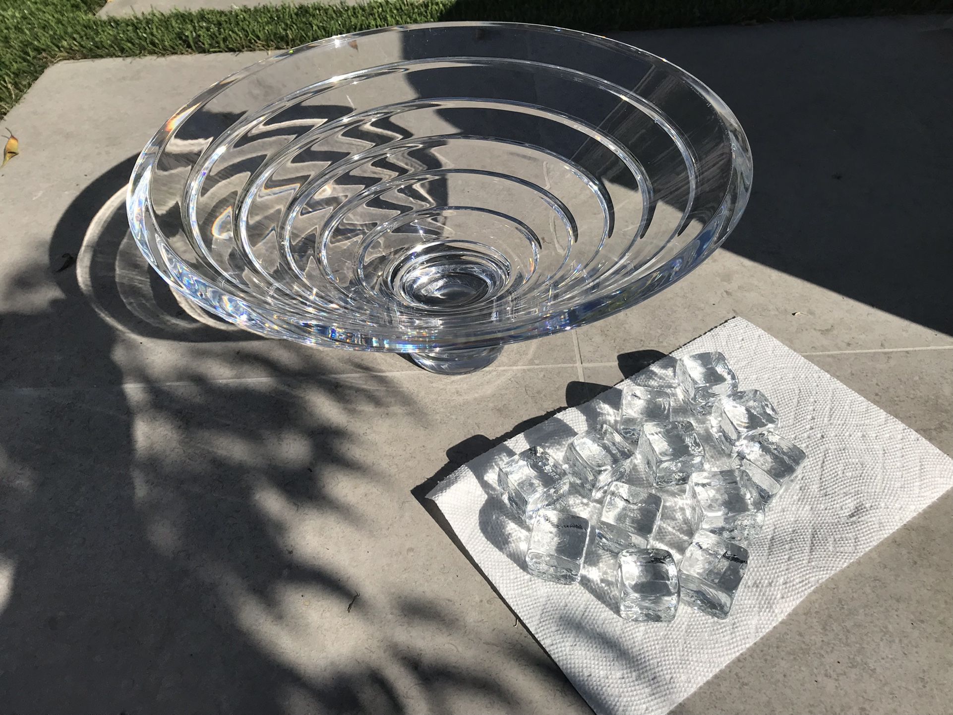 Original Art Decorative Crystal Bowl Home & Garden