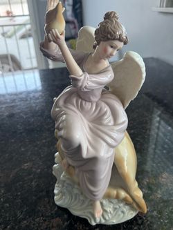 Porcelain Angel Figurine with Wings