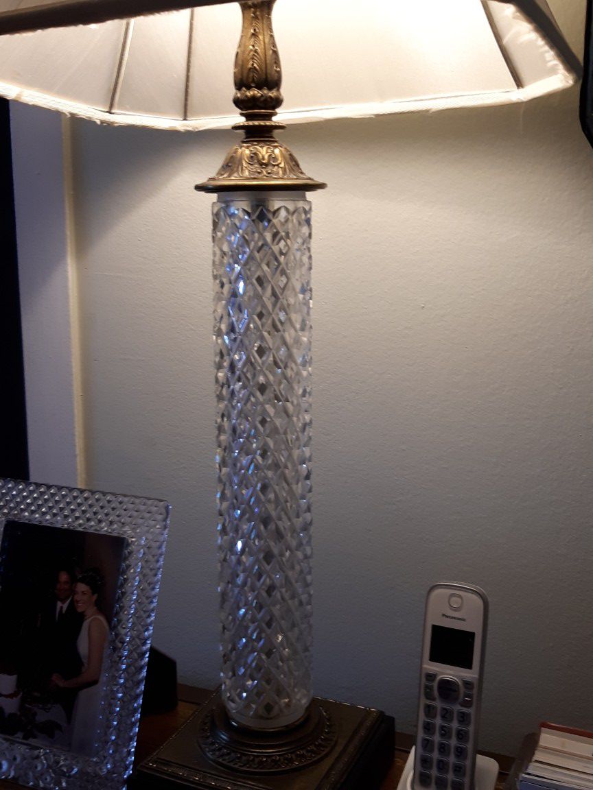 A Wonderful Antique Crystal Lamp