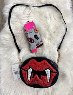 Betsey Johnson Halloween Purse and Socks