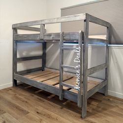Solid Wood Twin/Twin Bunk Bed Frame $360