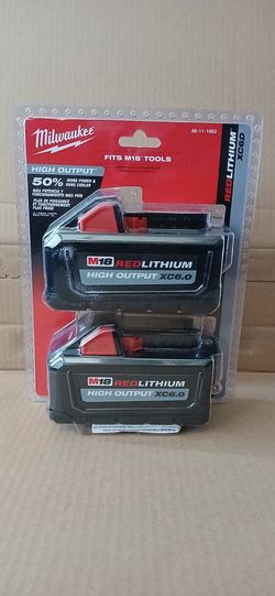 Milwaukee M18 6.0 2 pack batteries