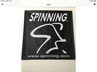46x44” Vinyl Spinning Banner. Great Addition To Your Home Gym Or Spinning Studio