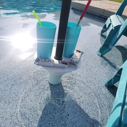Custom Designed Pool Umbrella Table