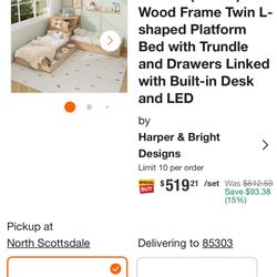 Twin Bed With Built In Drawer And Shelves 