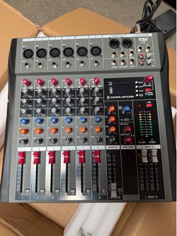 8 Channel Professional Audio Mixer Console Sound Board with 48V Phantom Power,USB Audio Interface for Live Show,Streaming Recording Music Stage Karaok