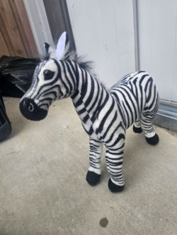 Standing Zebra Plush