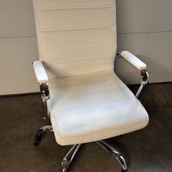 White wheeled home office chair