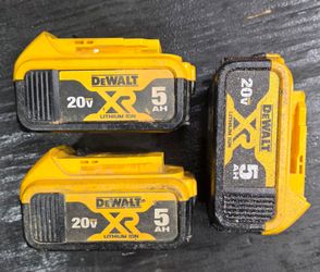 Dewalt 5ah 20v battery Lithium 3 pack