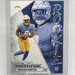 2025 Rookies and Stars Omarion Hampton Rookie Exclusive #17 Chargers